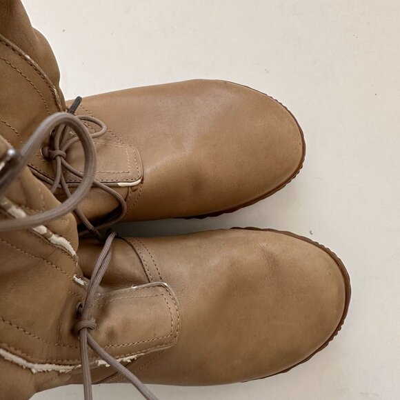 Sorel NL1583-201 Firenzy Women Waterproof Leather Boots Sz 6 Camel brown - Picture 4 of 8